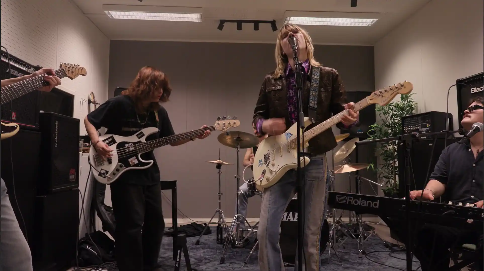 Band in the studio